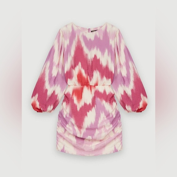 MAJE Tie Dye Printed Open Back Dress in Size 38/ US M - Picture 8 of 8